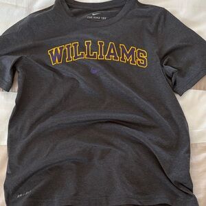Nike Williams College, Charcoal Dri Fit Tee w/ Yellow & Purple Accents, Kids L